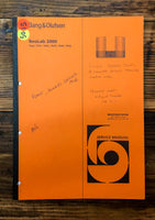 B&O Bang Olufsen BeoLab 2000 Speaker  Service Manual *Original*