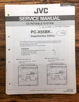 JVC PC-X55 BK Stereo  Supplementary Service Manual *Original*