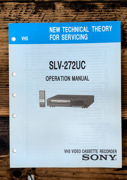 Sony SLV-272UC SLV-272  VCR  Owner / Operating Manual *Original*