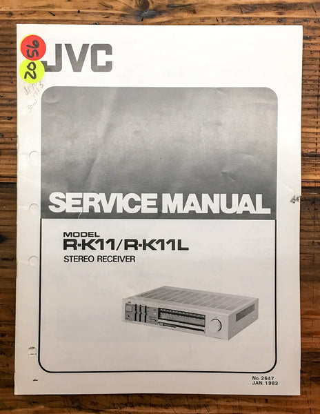 JVC R-K11 R-K11L Receiver  Service Manual *Original*