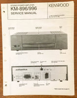 Kenwood KM-896 KM-996 Stereo Amplifier Service Manual *Original*