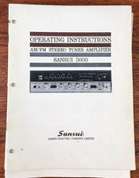 Sansui 5000 Receiver Owners Operating Manual *Original*