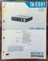 Sony TA-E901 Amplifier  Service Manual *Original*