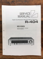 Luxman R-404 Receiver  Revised Service Manual *Original*