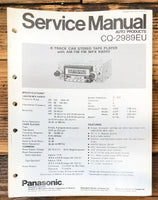 Panasonic CQ-2989EU Car Stereo  Service Manual *Original*