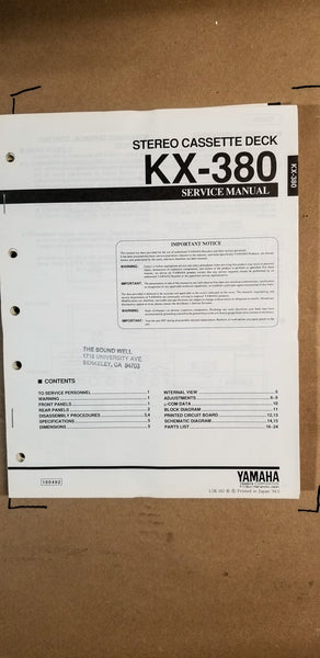 Yamaha KX-380 Cassette Service Manual *Original*