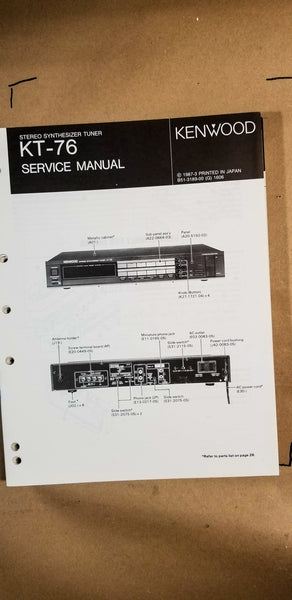Kenwood KT-76 Tuner Service Manual *Original*