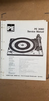 Perpetuum Ebner PE 3060 Turntable Service Manual *Original*