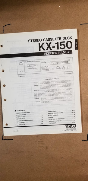 Yamaha KX-150 Cassette Service Manual *Original*