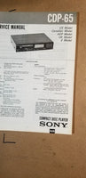 Sony CDP-55 CD Player Service Manual *Original*