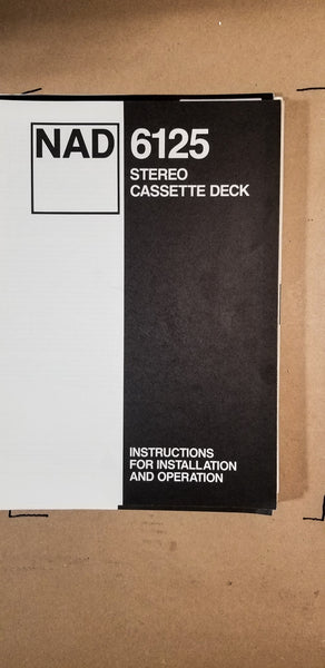 NAD 6125 Cassette Owners Manual *Original*