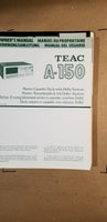 Teac A-150 Cassette Owners Manual *Original*