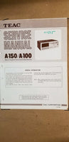 Teac A-150 / A-100 Cassette Service Manual *Original*