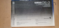 Yamaha GE-3 Equalizer  Owners Manual *Original*