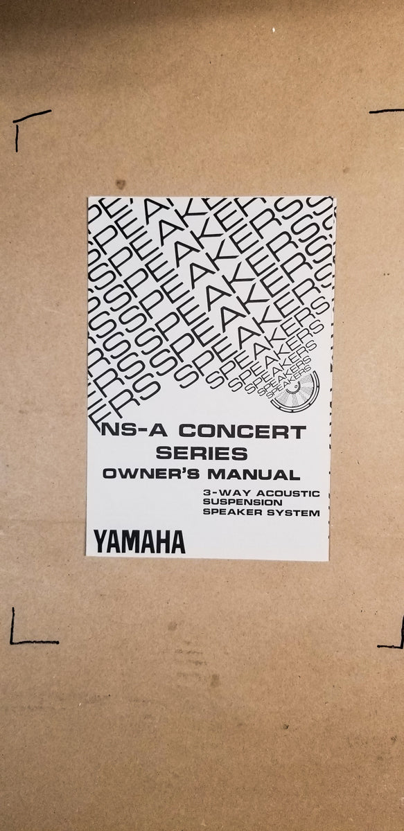 Yamaha NS-A Concert Series Speaker  Owners Manual *Original*