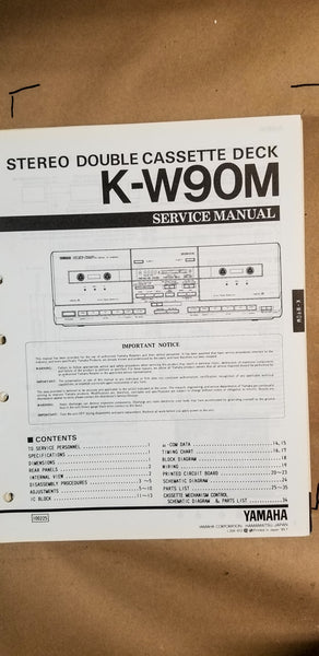 Yamaha K-W90M Cassette Deck Service Manual *Original*